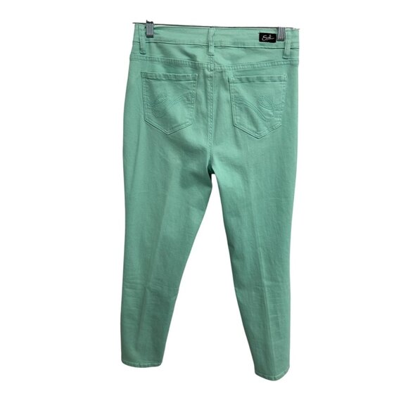 Earl Jean Womens Skinny Ankle Jeans Pants Mint Green Size 10 - Picture 2 of 10